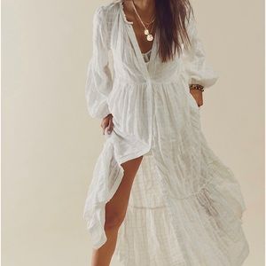 Free People Edie Dress Ivory, sz Small